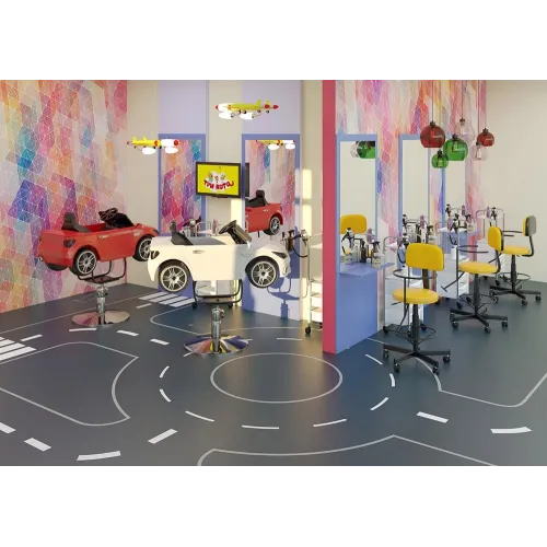Детское парикмахерское кресло МАШИНКА 02